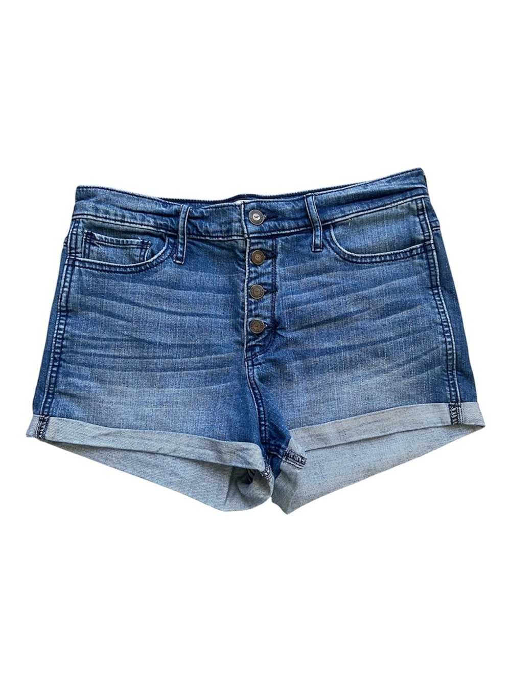 Hollister Blue Denim Button-Front Women's Shorts size 9 / 29